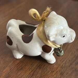 Vintage Tiny Cow Toothpick Holder cute Country Decor